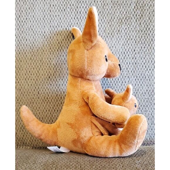 8 Inch RMS International Kangaroo With Baby In Pouch Stuffed Animal Plush Toy - Picture 4 of 11